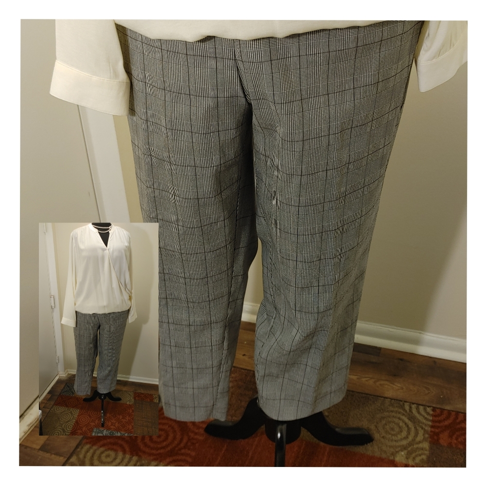 Women's Plus Size Plaid Slim Pants